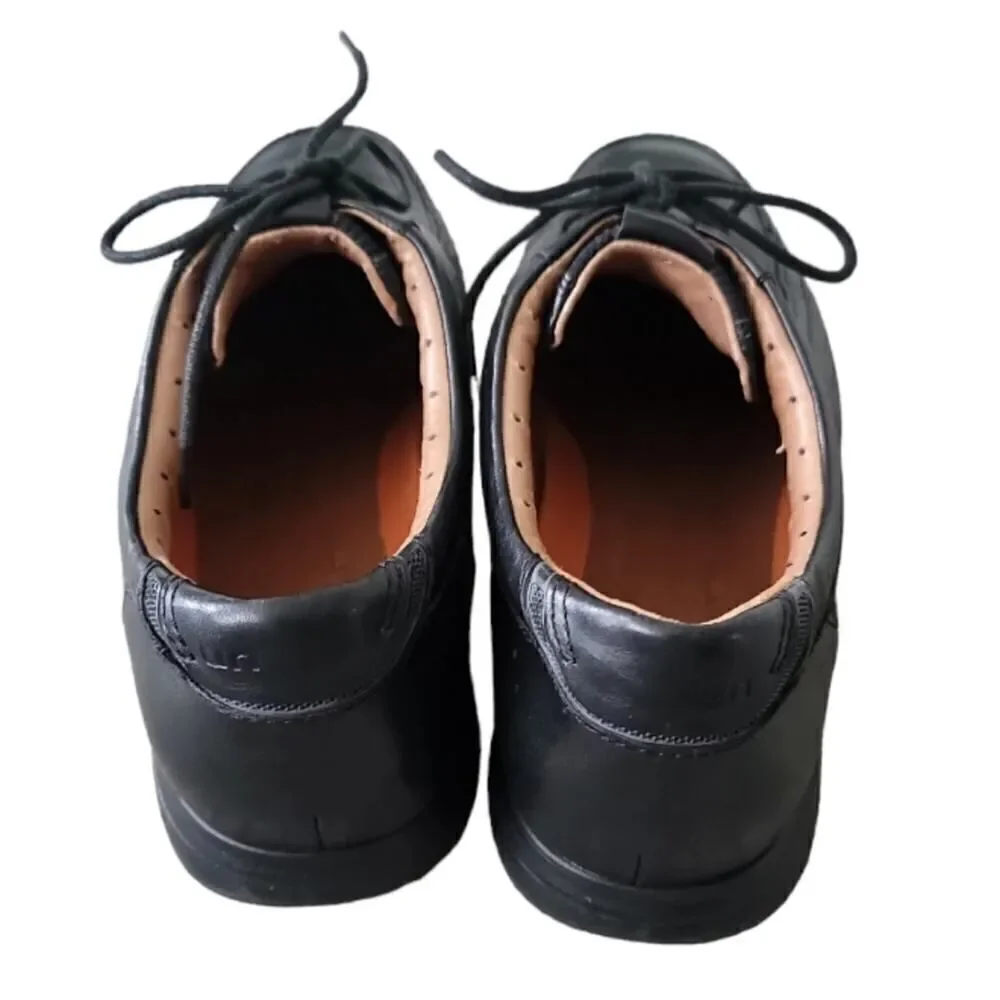 Clarks Unstructured Black Leather  Oxford Derby  Men's Shoes Size 13M